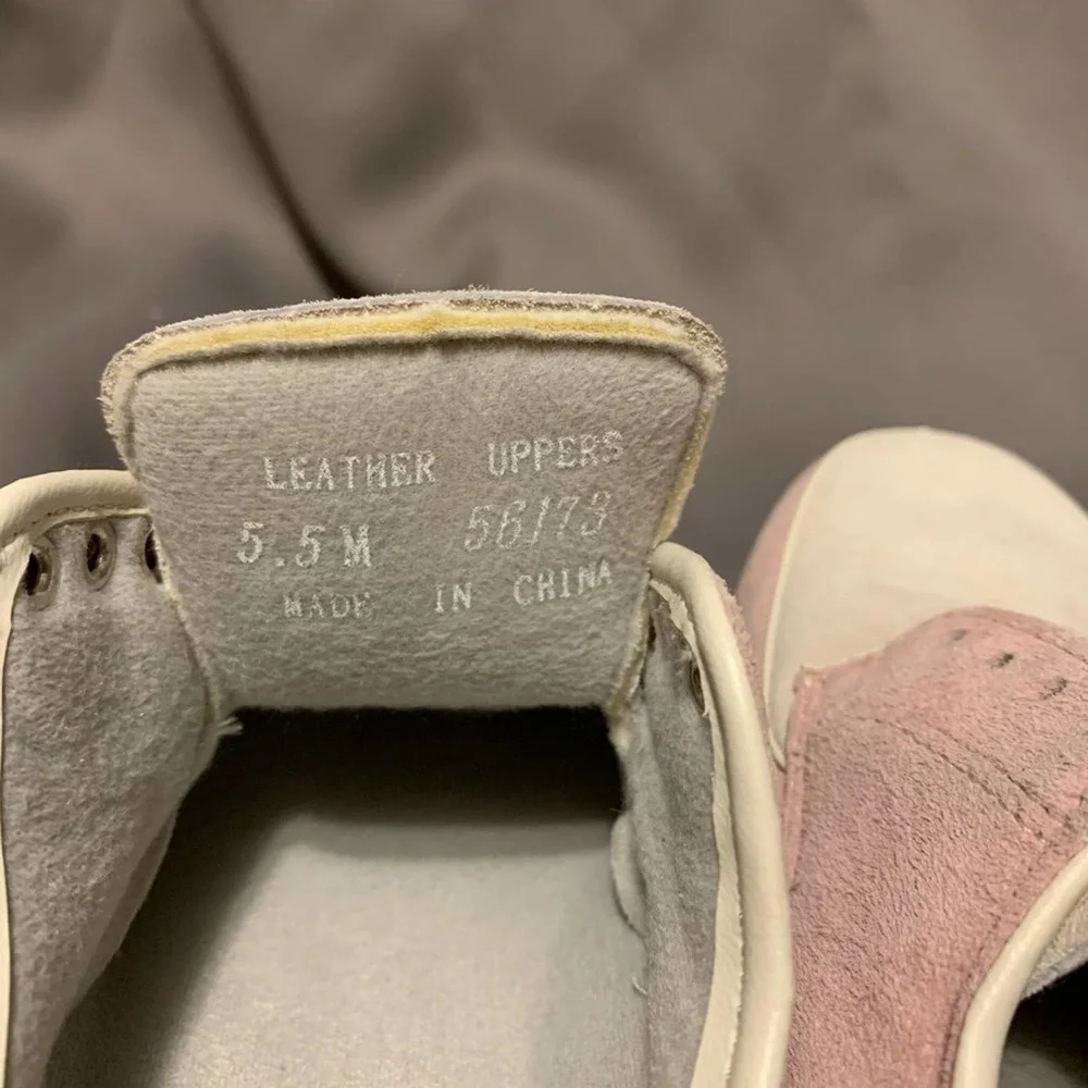 Hush Puppies Oxfords Womens 5.5M Pink Excellent Suede Two‎ Tone Lace Up 56173